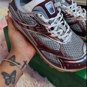 Stylish Women's bottega Veneta Gray and Burgundy